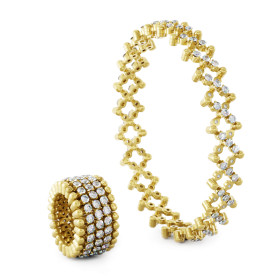 Serafino Consoli Serafino Multi-Size Ring und Armreif S.RB 5MI4 YG WD