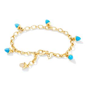 Tamara Comolli MIKADO Armband Charm mit Türkis B-MC-Ch-Tur-p-yg