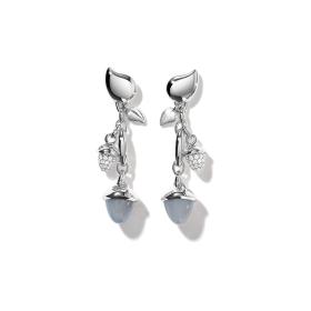 Tamara Comolli MIKADO Ohrringe  Dangling 2 Acorns 'Cashmere' mit Diamant Pavé  E-M-d-2-Cas-p-wg