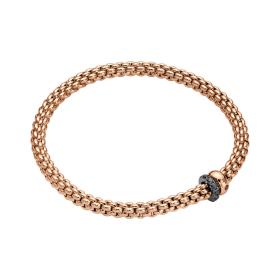 FOPE Solo Flex'it Armband mit zwei Rondellen und Pavé-Fassung 62406BX_PN_R_1RX_0XS