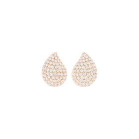 Tamara Comolli SIGNATURE Ohrringe small mit Diamant Pavé E-Sig-s-p-rg