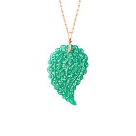 Tamara Comolli INDIA Leaf Anhänger large grüner Onyx P-IND-l-Jad-rg