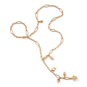 Tamara Comolli MIKADO Delicate Collier Camel mit Diamant Pavé  N-M-Del51-Cam-p-rg