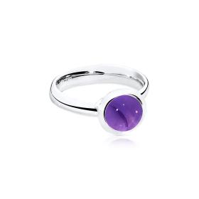 Tamara Comolli BOUTON Ring small Amethyst R-BOU-s-Am-wg