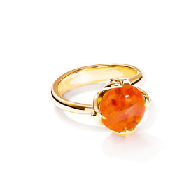 Tamara Comolli TULIP Ring Small mit Mandarin Granat R-TUL-s-Man-yg