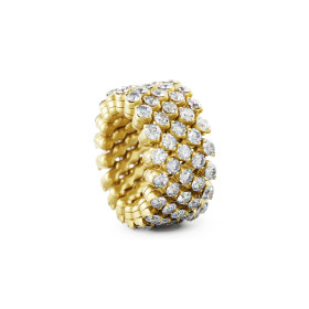 Serafino Consoli Brevetto Multi-Size Ring RMS 5F4 YG WD