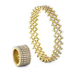 Serafino Consoli Serafino Multi-Size Ring und Armreif S.RB 7F2 YG WD