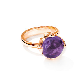 Tamara Comolli TULIP Ring Large mit Amethyst R-TUL-l-Am-rg