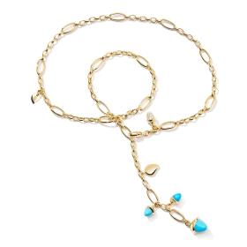 Tamara Comolli MIKADO Collier Delicate Türkis mit Diamond Pavé  N-M-Del51-Tur-p-yg