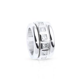 Tamara Comolli CURRICULUM VITAE Ring Weiße Diamanten R-CV77-14-PrL-wg