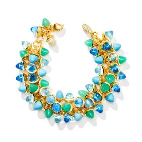 Tamara Comolli MIKADO Flamenco Armband 'Lagoon'  B-MFL-Lag-p-yg
