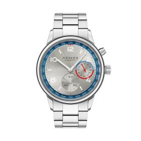 NOMOS Glashütte Club Sport Neomatik Weltzeit silber 791