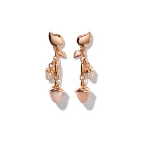 Tamara Comolli MIKADO Ohrringe Dangling 2 Acorns 'Camel' mit Diamant Pavé  E-M-d-2-Cam-p-rg