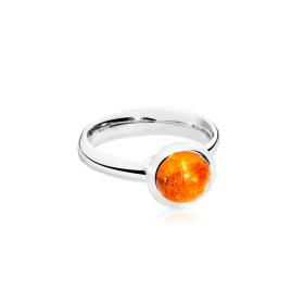 Tamara Comolli BOUTON Ring small Mandarin Granat R-BOU-s-Man-wg