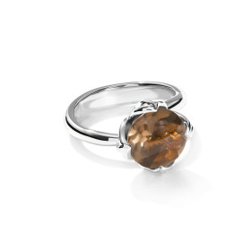 Tamara Comolli TULIP Ring Small mit Rauchquarz R-TUL-s-SmQu-wg