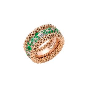FOPE Bubble Ring mit Diamanten und Smaragden 71208AX_P6_R_XRX_140