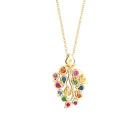 Tamara Comolli SNOWFLAKES Anhänger Leaf Classic 'Candy' P-SF-L-ClCan-yg