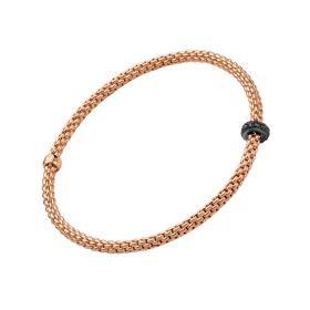 FOPE Prima Flex'it Armband mit schwarzen Diamanten 74508BX_BN_R_X1X_0XS
