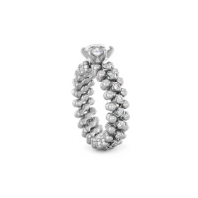 Serafino Consoli Brevetto Solitaire Multi-Size Ring RMS SL WD 075 3M2 WG WD