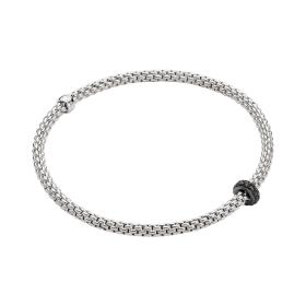 FOPE Flex'it Prima Armband mit schwarzen Diamanten 74508BX_BN_B_X1X_0XS