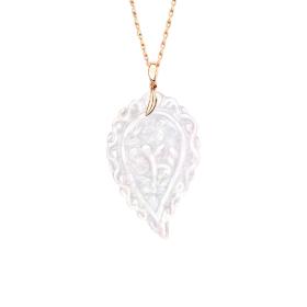 Tamara Comolli INDIA Leaf Anhänger Large Perlmutt P-IND-l-MPw-rg