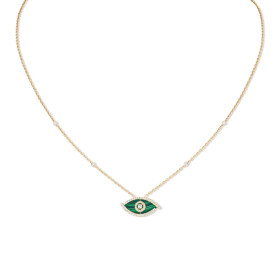 Messika Lucky Eye Malachit Halskette 12592-YG