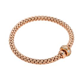 FOPE Solo Flex'it Armband mit weißen und braunen Diamanten 61206BX_PW_R_RRX_0XS