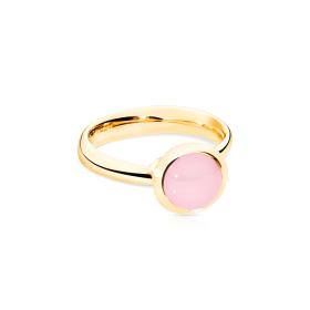 Tamara Comolli BOUTON Ring small Pinker Chalcedon R-BOU-s-ChPi-yg
