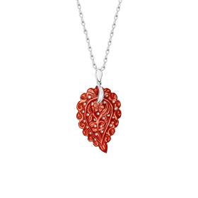 Tamara Comolli INDIA Leaf Anhänger small Onyx terra P-IND-s-Ter-wg