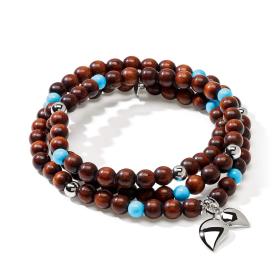 Tamara Comolli INDIA Armband medium Snakewood Türkis B-IND-SWTur-3-m-wg