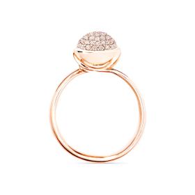 Tamara Comolli BOUTON Ring small mit Diamant Pavé  R-BOU-s-pD-rg
