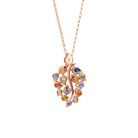 Tamara Comolli SNOWFLAKES Leaf Anhänger in 'Classic/Primaluce' P-SF-L-ClPri-rg
