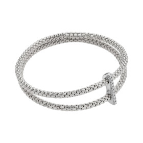 FOPE Prima doppeltes Mesh-Armband mit Diamantpavé 74008BX_BB_B_XBX_0XS