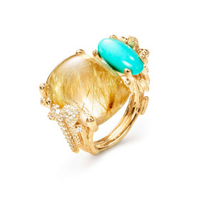 Ole Lynggaard Copenhagen BoHo Doppelring mit Diamant-Pavé A3205-409