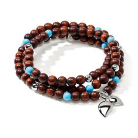 Tamara Comolli INDIA Armband medium Snakewood Türkis B-IND-SWTur-3-m-wg