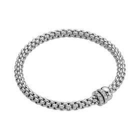 FOPE Solo Flex'it Armband mit drei Rondellen und Pavébesatz 62506BX_PB_B_BBX_0XS