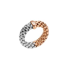 FOPE Essentials zweifarbiger Flex'it  Ring mit flachem Kettengeflecht 08E02AX_XX_1_XRX_00S