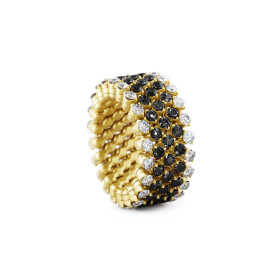 Serafino Consoli Brevetto Multi-Size Ring RMS 5F2 YG WD BD