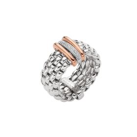 FOPE Panorama zweifarbiger Flex'it Ring mit flachem Kettengeflecht 58704AX_BB_B_RBR_00S