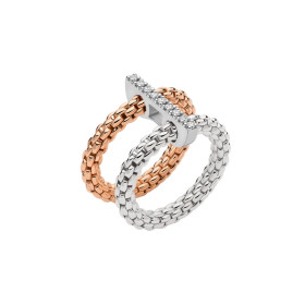 FOPE Prima doppelter Mesh-Ring mit Diamantpavé 74008AX_BB_1_XBX_0XS