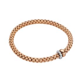 FOPE Solo Flex'it Armband mit zwei Rondellen und Pavé-Fassung 62406BX_PB_R_BRX_0XS