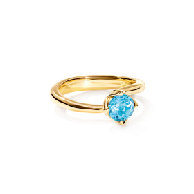 Tamara Comolli TULIP Ring XS mit Swiss Topas R-TUL-xs-ToSw-yg