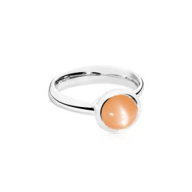 Tamara Comolli BOUTON Ring small oranger Mondstein R-BOU-s-MoOr-wg