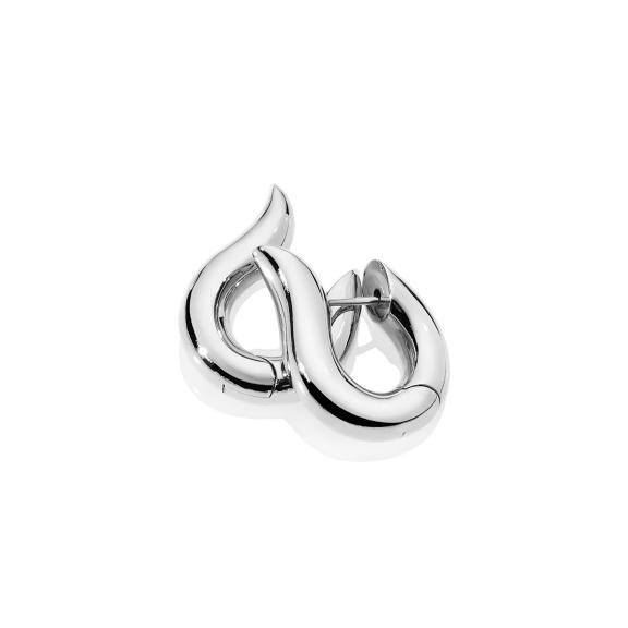 Tamara Comolli-SIGNATURE Hoop Ohrringe small 18 K Weißgold-E-Ho-s-wg-1