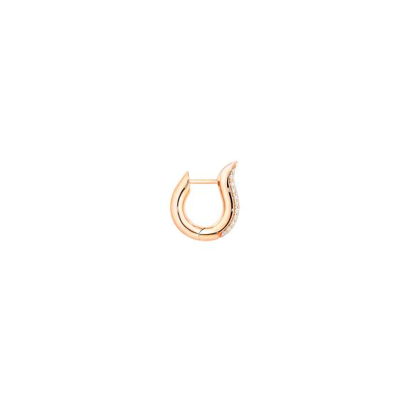 Tamara Comolli-SIGNATURE Hoop Ohrringe small mit Diamant Pavé 18 K Roségold-E-Ho-s-p-rg-2