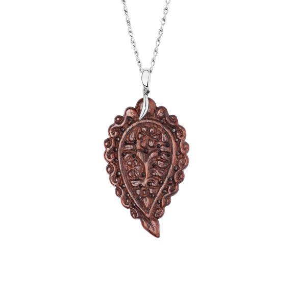 Tamara Comolli-INDIA Leaf Anhänger large Snakewood-P-IND-l-SW-wg-1