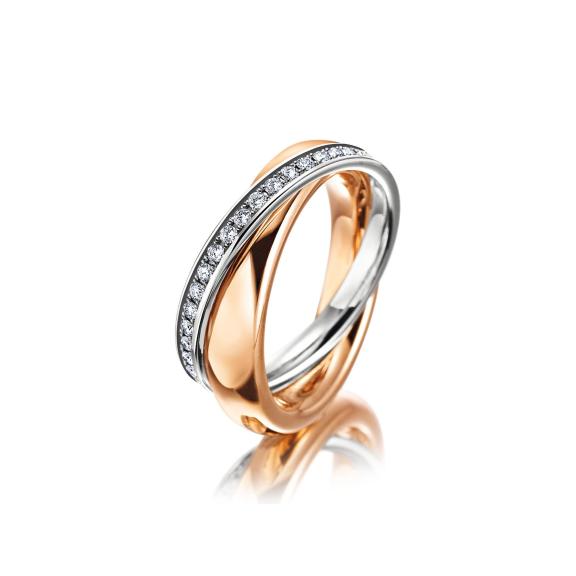 Meister-Women‘s Collection Ring in Rotgold und Platin-118.4957.00
