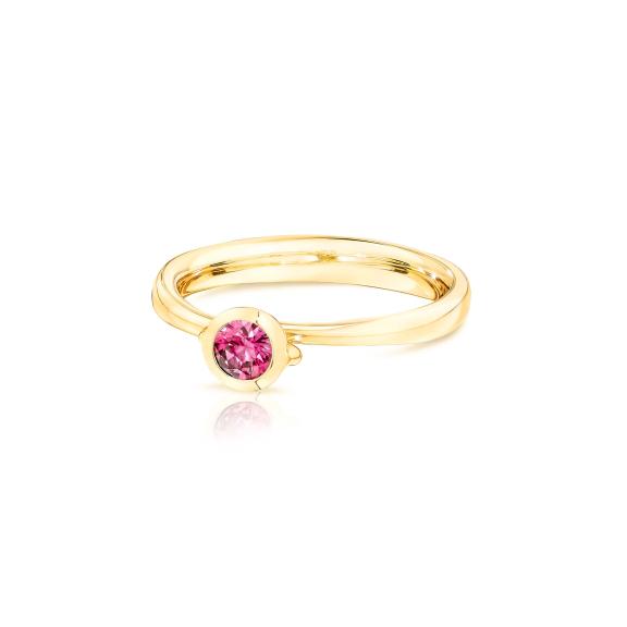 Tamara Comolli-Bouton Solitaire Ring-R-BOU-Sol-Spi-yg
