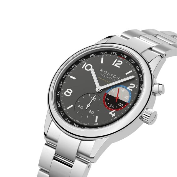 NOMOS Glashütte Club Sport Neomatik Weltzeit Volcano (Ref: 790.S1)