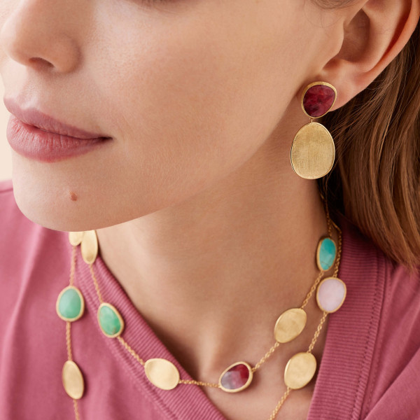 Marco Bicego Lunaria Color Ohrringe (Ref: OB1345 TUL01 Y)